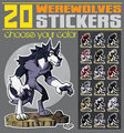Werewolf stickers