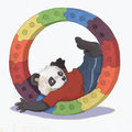 Portrait Of Panda In Circular Thingy