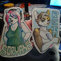A couple of badges by Saucy