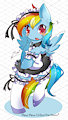Pony Maid Rainbow Dash by ChikoritaMoon