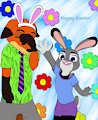 Happy Easter- Judy and Nick by MidnightPrime