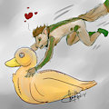 Ducky tackle  by HavokInTheSnow