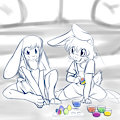 Bunny Egg Dye ::Sketch:: by LobaDeLaLuna