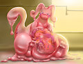 If the Pink Mewdra Sloshes You Down... (Vore, Part 1/2)