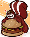 EricSkunk loves burgers! By LilChu