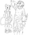 Ryon and Shryp lineart by ButtercupSaiyan