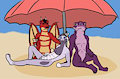 [Not my art] - Three dudes at the beach by znake13