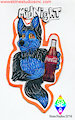 Midnight Wolf Drink Badge Commish