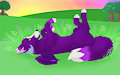 Last Canine YCH Purple Wolf by Caela