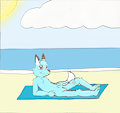 Terry's Naked Sunbathing 2 (SFW) by TerryTheBlueFox