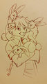 Lozi and 3 bunnies by Lozi