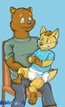 Aureus and Daddy ( diaper )