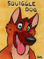 Squiggle Dog Con Badge By Balto At RainFurrest 2010