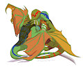 Leo + Raph | More Turtle-Dragon Cuddles by JazzTheTiger
