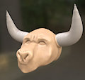 Bull's Head -  Iteration three of second series - Stage 2 by MadHatDragon