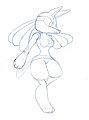 Aura the Fem Lucario :S: by SoultheMysterious