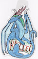Stained Glass Style Fullbody Badge: Raziel