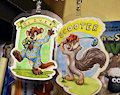 Oliver and Scooter badges by pandapaco