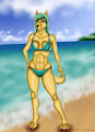 Canine Lady at the beach by Rahir