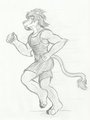 Running Lion sketch