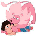 Steven and Lion (2015) by FluffRig