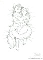 Cuddling together by Selene