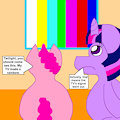 Pinkie Pie and the TV Rainbow (Redrawn)