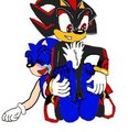 Shadow tickles Sonic