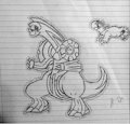 Pokemon Drawings - Palkia by JoshuaBlueMacaw