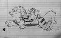 Pokemon Drawings - Arcanine by JoshuaBlueMacaw