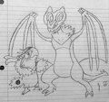 Pokemon Drawings - Noivern by JoshuaBlueMacaw