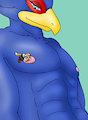 Fox licking macro Falco's nipple