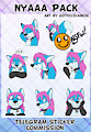 Nyaaa Telegram Stickers (by Gothicsiamese)