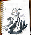 Day 9 inktober 2016 - Veemon Slouching by GsFox