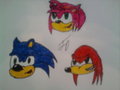 sonic character faces by Lolcat61
