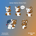 [Commission] Sticker Pack #3 - Zaniac by BearusuMyo