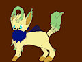my sonna dressed as shiney leafeon