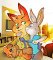 Zootopia couple nick and judy by Luichemax