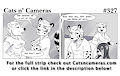 Cats n Cameras Strip #327 - Over the desk Glomp!