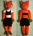 Life-size anthro fox girl plush by Retired1