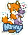 Kenny Hug Badge - AnimeCat - TFF 2011 by KennyKitsune