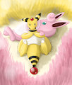 Lazy (Ampharos and Wigglytuff) by Mewscaper