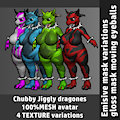 3D chubby dragones second life