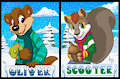 MFF badges: Oliver and Scooter