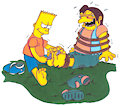 Tickle Torture: Bart Tickling Nelson by KnightRayjack