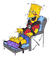 Bart Simpson Tickle Torture: Buffer Chair by KnightRayjack