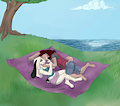 Lovely Cuddles by the Sea by MeganBryar