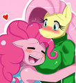 MLP:Fluttershy and Pinkie pie  by sssonic2
