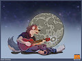 Howlin' at the Moon by JaxCottontail
