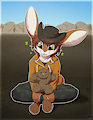 Flip and Bunny at Burning Man by Yuniwolfsky